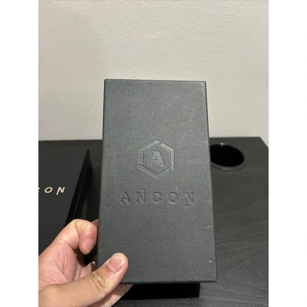 Vintage ANCON 3x Black empty watch box only (no watch) with manuals *READ*